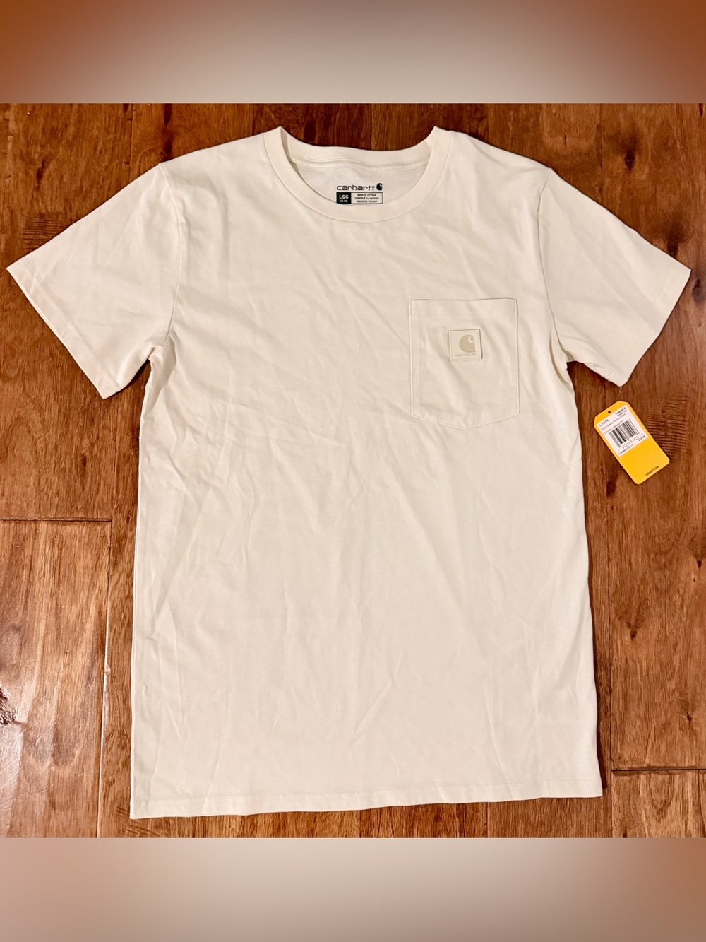 🆕 Carhartt Short-Sleeve Pocket Tee in Off-White/Creamw